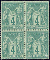 ** No 63, Bloc De Quatre (un Ex *), Très Frais. - TB - 1876-1878 Sage (Typ I)