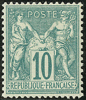 * No 65, Vert, Très Frais Et Centré. - TB - 1876-1878 Sage (Type I)