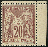 ** No 67, Brun-lilas, Petit Cdf, Très Frais. - TB. - R - 1876-1878 Sage (Typ I)