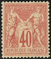 * No 70, Rouge Orange, Bien Centré. - TB - 1876-1878 Sage (Type I)