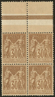 ** No 80, Bloc De Quatre Bdf, Très Frais Et Centré. - TB - 1876-1878 Sage (Type I)