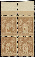 ** No 80, Bloc De Quatre Bdf. - TB - 1876-1878 Sage (Typ I)