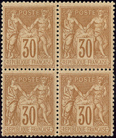 ** No 80, Bloc De Quatre, Très Frais. - TB - 1876-1878 Sage (Type I)