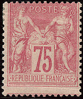 * No 81, Rose, Plis Et Décentré, TB D'aspect - 1876-1878 Sage (Type I)