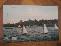 WANNSEE Sailing Ship River Post Card Berlin Steglitz Zehlendorf Germany - Wannsee