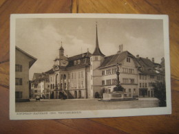 ZOFINGEN Rathaus Und Thutbrunnen Post Card Aargau Argovia Switzerland - Zofingue