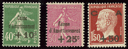 ** Caisse D'Amortissement. Nos 253 à 255 * (quasiment **). - TB - Other & Unclassified