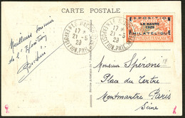 LETTRE Exposition Du Havre. No 257A, Obl Cad De L'Exposition 21.5.29. - TB - Other & Unclassified