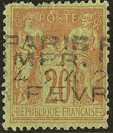 Surcharge 4 Lignes. No 6, 24 FEVR, Surcharge Horizontale, Pd. - TB. - R - 1893-1947