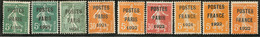 Postes Paris. Nos 24, 26, 28 à 30, 32, 33, 36 (2). - TB - 1893-1947