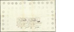 LETTRE Timbre Empreinte. 1814, 20 Valeurs Et 20 Cachets à Sec Sur Grand Document Du Greffe Du Tribunal. - TB - Other & Unclassified