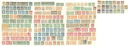 1849-1900, Entre Les N°1 Et 106, Nuances Et Obl Diverses Dont Paires Horizontales, Bandes De Trois, Doubles Et Multiples - Collections