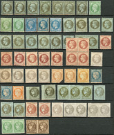 * 1861-1870, Entre Les N°19 Et 47, Des Doubles Et Multiples Et Des Ex (*), Tous états - Collections