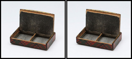 Boîte Mauchline Rectangulaire "Clan Stuart", 2 Comp., 45x34x10mm. - TB - Stamp Boxes