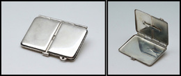 Etui En Argent, Poinçons, 2 Comp., 50x35x3mm. - TB - Stamp Boxes