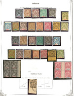 * BENIN. Collection. 1892-1894 (Poste, Taxe), Valeurs Moyennes Et Séries Complètes, Nombreux Doubles Obl. - TB, B Ou Pd - Other & Unclassified