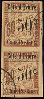 Colis Postaux. 50 Avec Gros "0". No 6a + 6 En Paire Verticale. - TB - Otros & Sin Clasificación