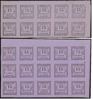 (*) Taxe. No 8, Bloc De Dix Compo 1 Et Bloc De Quinze Compo 4, Avec Variétés, Des Ex *. - TB (cote Maury) - Altri & Non Classificati