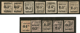 * Variétés. Nos 19a + 19 En Paire Horizontale Bdf, 20a, 20 Sans ".", 21, 22, 22b, 26 à 30. - TB - Other & Unclassified