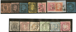 Lot D'anciens états Allemands. 1850-1870 (Poste), Valeurs Diverses. - TB, B Ou Pd - Other & Unclassified
