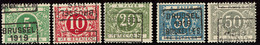 ** Taxe. Nos 12 à 16 (COB 12A/16A), Surchargés Du Bureau De Bruxelles 1919. - TB (cote COB) - Other & Unclassified