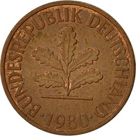 Monnaie, République Fédérale Allemande, 2 Pfennig, 1980, Hambourg, TTB - 2 Pfennig