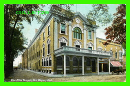 FORT WAYNE, IN - THE ELHS TEMPLE - ANIMATED OLD CARS -  TRAVEL IN 1909 - - Fort Wayne