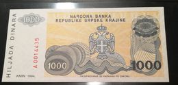 SERBIA  - 1000 DINARI - FIOR DI STAMPA - CARTAMONETA - PAPER MONEY - Serbien