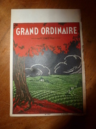 1920 ? Spécimen étiquette De Vin  GRAND ORDINAIRE   N° 36H, Déposé,  Imprimerie G.Jouneau  3 Rue Papin à Paris - Flowers