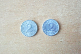 Lot De 2 Monnaies /RFA / 2 Pfennig De 1957 Et 1968 En SUP - 2 Pfennig