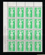 FRANCE N°3005 2.70 VERT TYPE MARIANNE DE BRIAT BLOC DE 16 SANS PHOSPHORE NEUF SANS CHARNIERE - Neufs