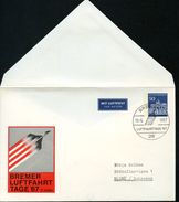 Bund PU42 D2/001b Privat-Umschlag BREMER LUFTFAHRT 1967  NGK 10,00 € - Enveloppes Privées - Oblitérées