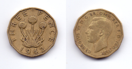 Great Britain 3 Pence 1942 - F. 3 Pence