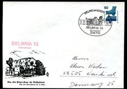 Bund PU65 B1/002 Privat-Umschlag DELBRIA Sost. Delmenhorst 1975  NGK 5,00 € - Enveloppes Privées - Oblitérées