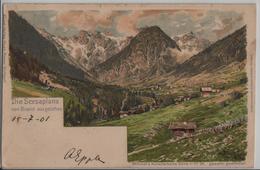 Delcampe - Die Scesaplana Von Brand Aus Gesehen - Strützel's Künstlerkarte Litho - Stempel: Bludenz - Bludenz