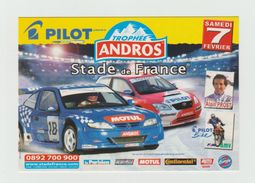 AUTOS - MOTOS - Carte Publicitaire Trophée ANDROS Au Stade De France - Reclame