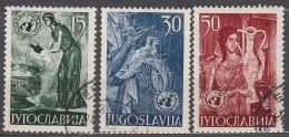 Yugoslavia Republic Art 1953 Mi#714-716 Used - Oblitérés