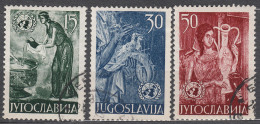 Yugoslavia Republic Art 1953 Mi#714-716 Used - Gebruikt