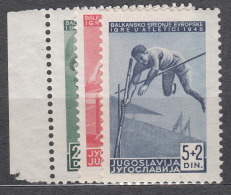 Yugoslavia Republic 1948 Sport - Athletic Mi#557-559 Mint Never Hinged - Unused Stamps