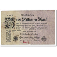 Billet, Allemagne, 2 Millionen Mark, 1923, 1923-08-09, KM:103, TB - 2 Millionen Mark