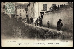 CPA ANCIENNE FRANCE- SIGNES (83)- CAVALCADE SAINT-ELOI- LE PORTEUR DE PAIN- BELLE ANIMATION GROS PLAN - Signes