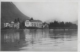 BECKENRIED → Hotel Niedewaldnerhof Vom See Her Gesehen, Fotokarte Ca.1930 - Beckenried