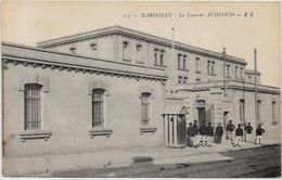 CPA Marseille Caserne Militaria écrite - Non Classés