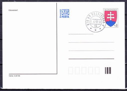 Slovaquie 1997 Entier (CDV 20) Obliteré, - Cartoline Postali