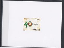 Togo 2015 Scarce Proof EPREUVE DE LUXE Emission Commune Joint Issue CEDEAO ECOWAS 40 Ans 40 Years - Gemeinschaftsausgaben