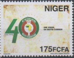 Niger 2015 Emission Commune Joint Issue CEDEAO ECOWAS 40 Ans 40 Years - Gemeinschaftsausgaben