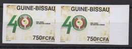 ULTRA RARE UNISSUED IMPERF PAIR 750F VAL !!! Guiné-Bissau Guinea Guinée 2015 Joint Issue CEDEAO ECOWAS - Emisiones Comunes