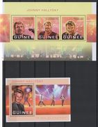 Guinée 2013 Johnny Hallyday Feuillet Et Bloc Officiel Neufs ** - Andere Producten