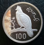 PAKISTAN 100 RUPEES 1976 SILVER PROOF "Conservation" Free Shipping Via Registered - Pakistán