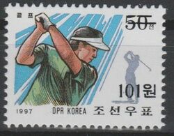 North Korea Corée Du Nord Nordkorea 2006 Mi. 5087 Surchargé Überdruck OVERPRINT Sport Golf MNH** RARE - Golf